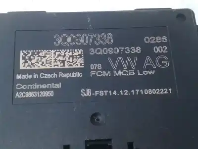 Second-hand car spare part electronic module for seat leon (5f1) 1.4 16v tsi act oem iam references 3q0907338  