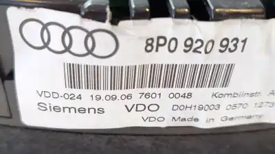 Second-hand car spare part dashboard for audi a3 (8p) * oem iam references 8p1857003d24a 8p0920931 