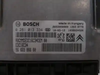 Second-hand car spare part ecu engine control for citroen c4 picasso i monospace (ud_) 1.6 hdi oem iam references 1943av 0281013334 12630778 / 8653958980