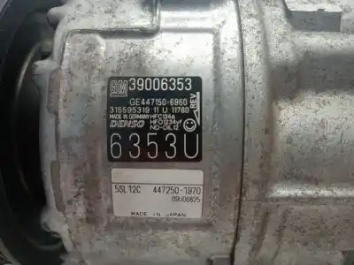 Peça sobressalente para automóvel em segunda mão compressor de ar condicionado a/a a/c por opel corsa e (x15) 1.4 lpg (08, 68) referências oem iam 39006353  