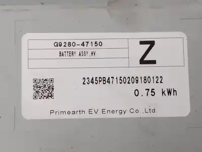 Second-hand car spare part battery for toyota corolla fastback (_e21_) 1.8 hybrid (zwe211) oem iam references g951047121 g928047150 