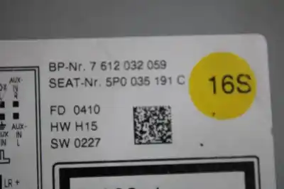 Second-hand car spare part gps navigation system for seat leon (1p1) reference oem iam references 5p0035191c  