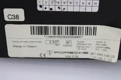 Second-hand car spare part audio system / radio cd for porsche cayenne (typ 9pa1) s oem iam references 7l5035111d  