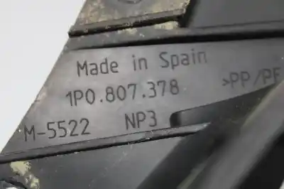 Second-hand car spare part right rear bumper bracket for seat leon (1p1) reference oem iam references 1p0807378