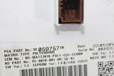 Second-hand car spare part multifunction display for peugeot 508 active oem iam references 9805975780  