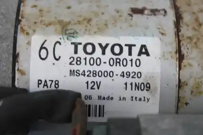 Peça sobressalente para automóvel em segunda mão motor de arranque por toyota rav 4 (a3) active referências oem iam 281000r010