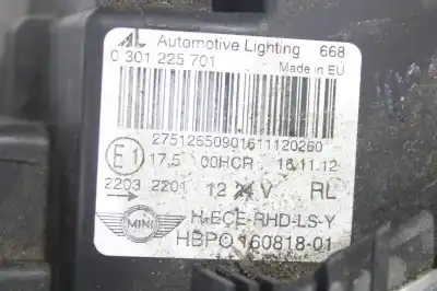 Second-hand car spare part left headlight for mini mini (r56) one d oem iam references 0301225701  