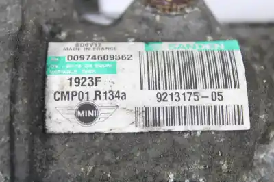 Pezzo di ricambio per auto di seconda mano compressore aria condizionata per mini mini (r56) one d riferimenti oem iam 921317505  