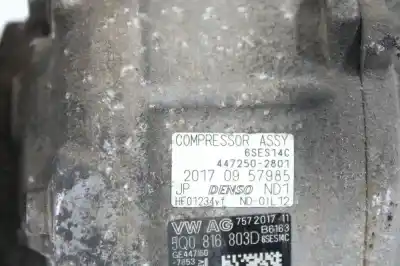 Second-hand car spare part air conditioning compressor for seat leon (5f1) 1.6 tdi oem iam references 5q0816803d  