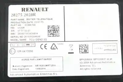 Автозапчастина б/у електронний модуль для renault kangoo express (fw0/1_) 1.5 dci 75 (fw07, fw10, fw04) посилання на oem iam 282752028r  