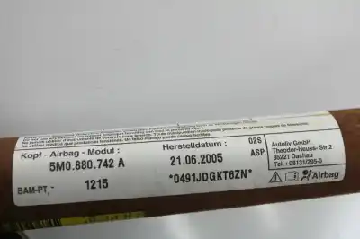 İkinci el araba yedek parçası ön sag yan hava yastigi için volkswagen golf plus v (5m1, 521) 1.9 tdi oem iam referansları 5m0880742a  