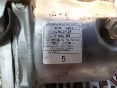 Second-hand car spare part air conditioning compressor for nissan note ii (e12) 1.2 acenta [1.2 ltr. - 59 kw cat] oem iam references cr08b  926003va5b