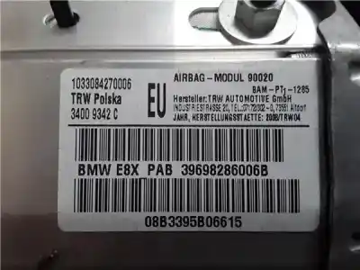 Second-hand car spare part airbag kit for bmw serie 1 berlina (e81/e87) 2.0 118d oem iam references   