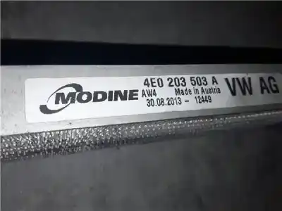 Pezzo di ricambio per auto di seconda mano radiatore d acqua per audi a8 (4e) 4.0 tdi quattro l [4.0 ltr. - 202 kw v8 32v tdi cat (ase)] riferimenti oem iam   4e0203503a
