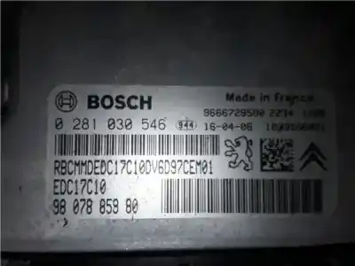 Second-hand car spare part ecu engine control for citroen berlingo multispace (b9) 1.6 hdi 75 / bluehdi 75 oem iam references 0281030546  9807885980