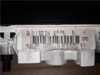 Pezzo di ricambio per auto di seconda mano controllo riscaldamento / aria condizionata per mini mini (r50, r53) cooper riferimenti oem iam 69437005  64111502214