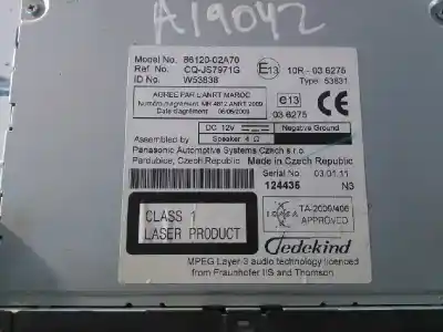 Peça sobressalente para automóvel em segunda mão sistema de áudio / rádio cd por toyota auris (_e15_) 1.4 d-4d (nde150_) referências oem iam 861201a230