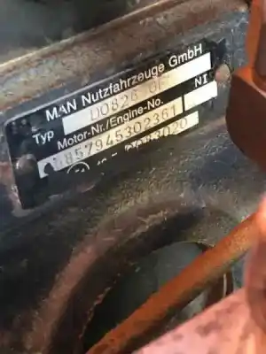 Pezzo di ricambio per auto di seconda mano motore completo per man g 90 tipo lo1 lo2 lo4 dsd.8.87 10.150 caja abierta riferimenti oem iam d0826gf  