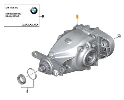 Peça sobressalente para automóvel em segunda mão diferencial traseiro por bmw x6 (f16, f86) xdrive 40 d referências oem iam 33 10 7 636 996
