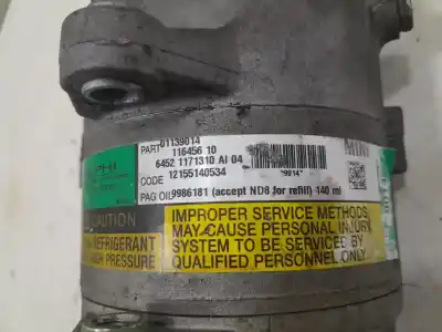 Peça sobressalente para automóvel em segunda mão compressor de ar condicionado a/a a/c por mini mini (r50,r53) cooper referências oem iam 64521171310  