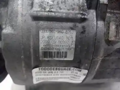 Peça sobressalente para automóvel em segunda mão compressor de ar condicionado a/a a/c por audi q5 (8r) ccw referências oem iam 8k0260805j  
