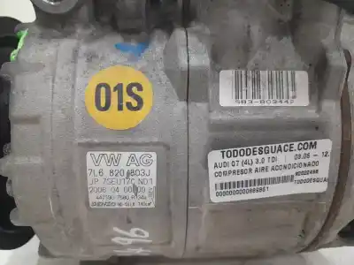 Pezzo di ricambio per auto di seconda mano compressore aria condizionata per audi q7 (4l) 3.0 tdi (176kw) riferimenti oem iam 7l6820803j  