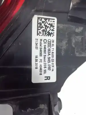 Second-hand car spare part right tailgate light for audi q3 (8ug) dfg oem iam references 83a945092  