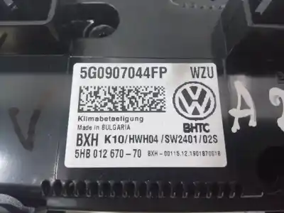 Piesă de schimb auto la mâna a doua panou clima pentru volkswagen golf vii berlina (bq1/be2) dpc referințe oem iam 5g0907044fp  