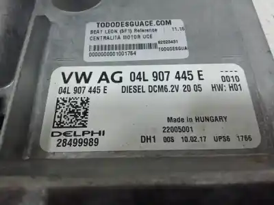 Автозапчастина б/у ебу контролер двигуна для seat leon st (5f8) 1.6 tdi посилання на oem iam 04l907445e  