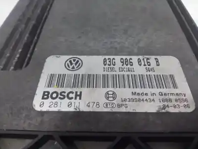 Second-hand car spare part ecu engine control for volkswagen golf v (1k1) (10.2003) bkc oem iam references 03g906016b  