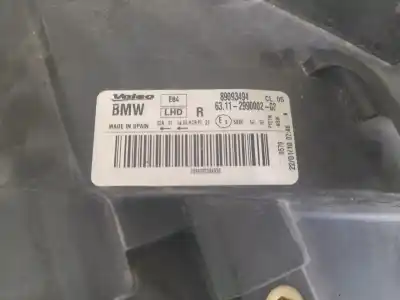Second-hand car spare part right headlight for bmw x1 (e84) sdrive 18 d oem iam references 89093494  