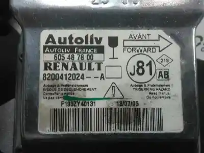 Second-hand car spare part airbag control unit for renault espace iv (jk0) (2002->) 2.2 dci (jk07) oem iam references 8200412024a - 605487800 - ab  