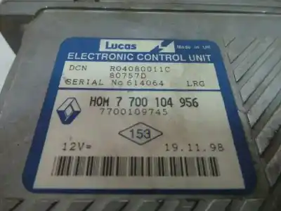 Peça sobressalente para automóvel em segunda mão centralina de motor uce por renault megane i scenic (ja0) 1.9 d alize referências oem iam hom7700104956 - 7700109745 - r04080011c - 614064lr  