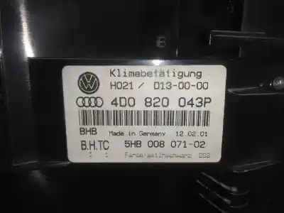 Автозапчасти б/у климат-контроль за audi a8 (d2) 3.3 tdi quattro ссылки oem iam 4d0820043p - 5hb00807102  