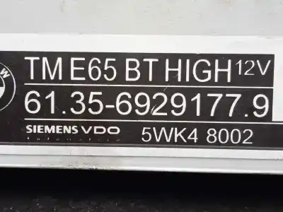 Second-hand car spare part electronic module for bmw serie 7 (e65/e66) 3.0 turbodiesel cat oem iam references 61356929177 - 6929177  