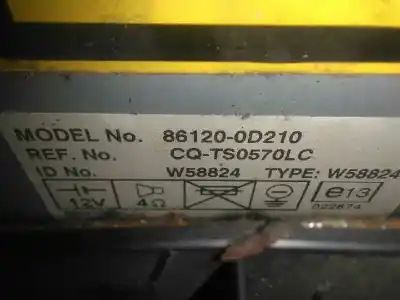 Peça sobressalente para automóvel em segunda mão sistema de áudio / rádio cd por toyota yaris (ksp9/scp9/nlp9) 1.4 turbodiesel cat referências oem iam 861200d010  