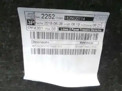 Автозапчастина б/у обликка задніх правіх дверей для seat leon sc (5f5) 1.4 16v tsi посилання на oem iam 5f3867044h  