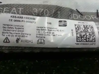Автозапчастина б/у передня ліва подушка безпеки для seat leon sc (5f5) 1.4 16v tsi посилання на oem iam 5f3880741  