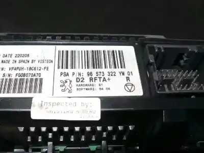 Автозапчастина б/у клімат-контроль для peugeot 407 2.0 16v hdi cat (rhr / dw10bted4) посилання на oem iam 96573322 - vp4puh18c612fe - fg0b070a70  