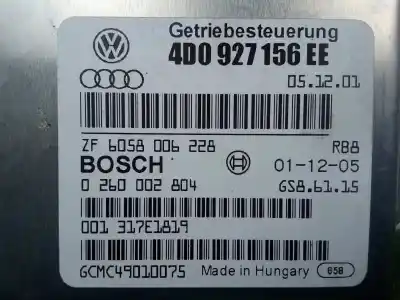 Автозапчастина б/у блок управління акпп для audi a8 (d2) 2.5 tdi посилання на oem iam 0260002804 - 6058006228 - 4d0927156ee  