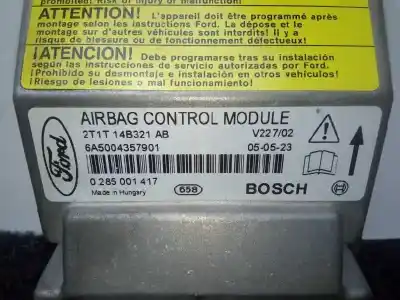 Pezzo di ricambio per auto di seconda mano centralina airbag per ford transit connect (tc7) 1.8 tdci cat riferimenti oem iam 0285001417 - 2t1t14b321ab  
