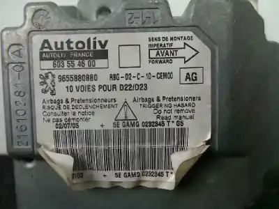 Автозапчасти б/у блок управления подушками безопасности за peugeot 407 2.0 16v hdi cat (rhr / dw10bted4) ссылки oem iam 603554600 - 9655880880  