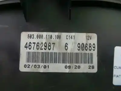 Recambio de automóvil de segunda mano de cuadro instrumentos para fiat doblo (119) 1.9 d sx referencias oem iam 46762987 - 503000110100 - 690689  