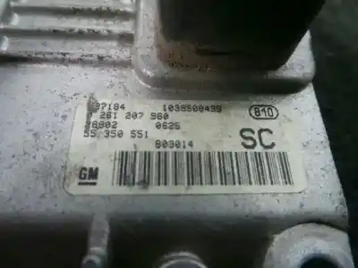 Second-hand car spare part ecu engine control for opel corsa c 1.0 12v cat (z 10 xe / lw3) oem iam references 0261207960 - 55350551  