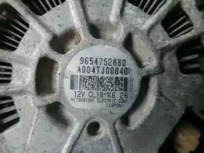 Автозапчастина б/у генератор для peugeot 407 2.0 16v hdi cat (rhr / dw10bted4) посилання на oem iam a004tj0084c - 9654752880 - cl18 polea.embrague - 6.canales 180ah - mitsubishi
