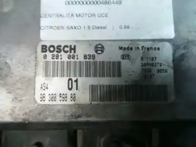 Peça sobressalente para automóvel em segunda mão centralina de motor uce por citroen saxo 1.5 diesel referências oem iam 0281001839 - 9630059880