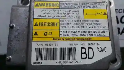 Peça sobressalente para automóvel em segunda mão centralina de airbag por chevrolet matiz 1.0 cat referências oem iam 96801134 - 96801174  