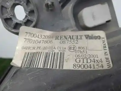Second-hand car spare part left headlight for renault scenic rx4 (ja0) 2.0 16v oem iam references 7700432094 - 7701047606  99-02