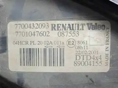 Second-hand car spare part right headlight for renault scenic rx4 (ja0) 2.0 16v dynamique oem iam references 7700432093 - 7701047602  99-02 - para.pulir