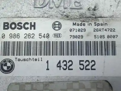 Second-hand car spare part ecu engine control for bmw serie 3 compacto (e36) 1.6 cat oem iam references 0986262540 - 1432522  